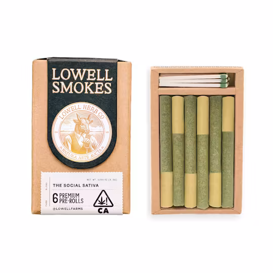 Lowell Smokes | 3.5g Pre Roll Pack | The Social Sativa